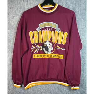 Vintage Florida State 1993 Championship TL Sportswear XL Crew Neck Sweatshirt